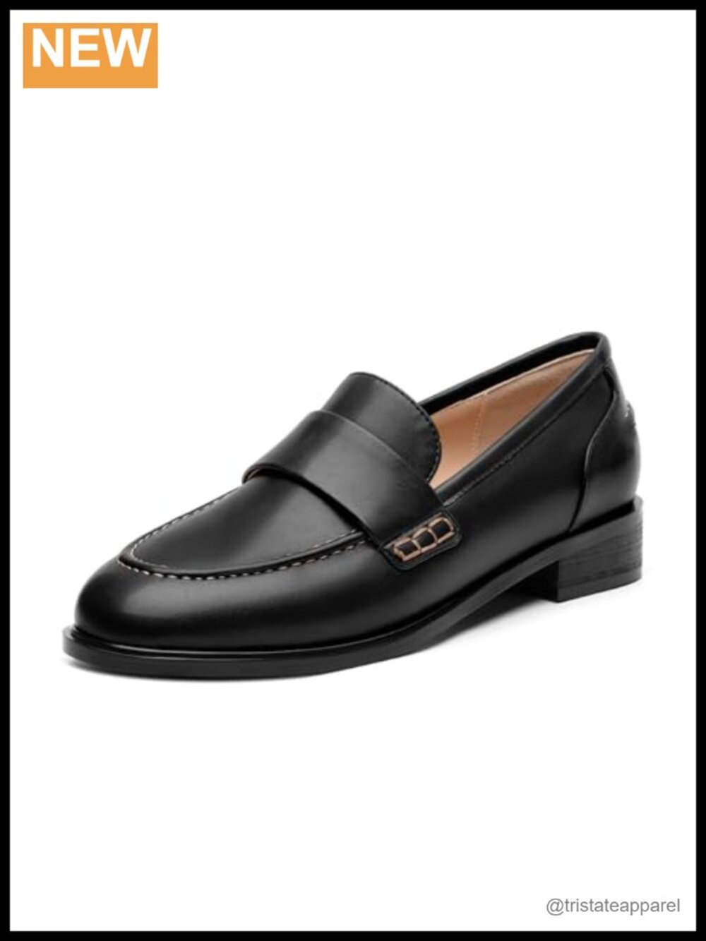 WAYDERNS Women's Slip On Chunky Block Heel Loafers Round Toe Office Dress Shoes